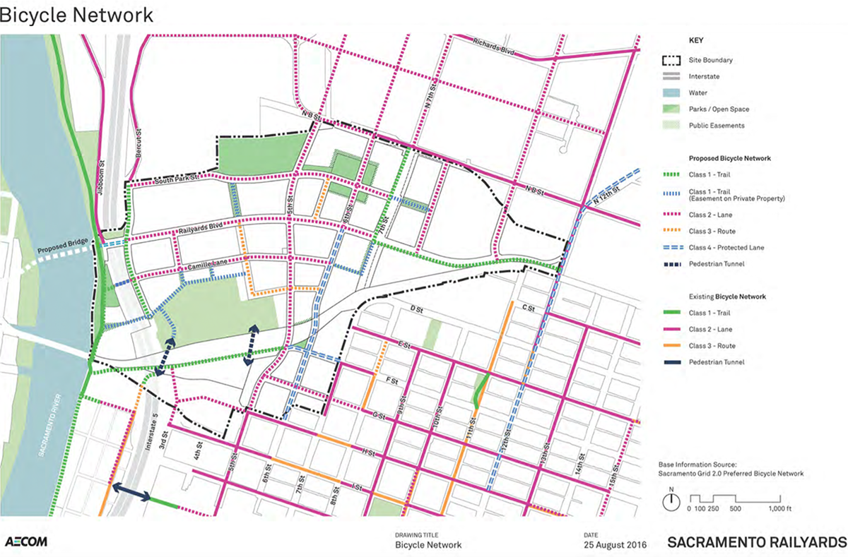 Sacramento Railyards Bike Network Plan