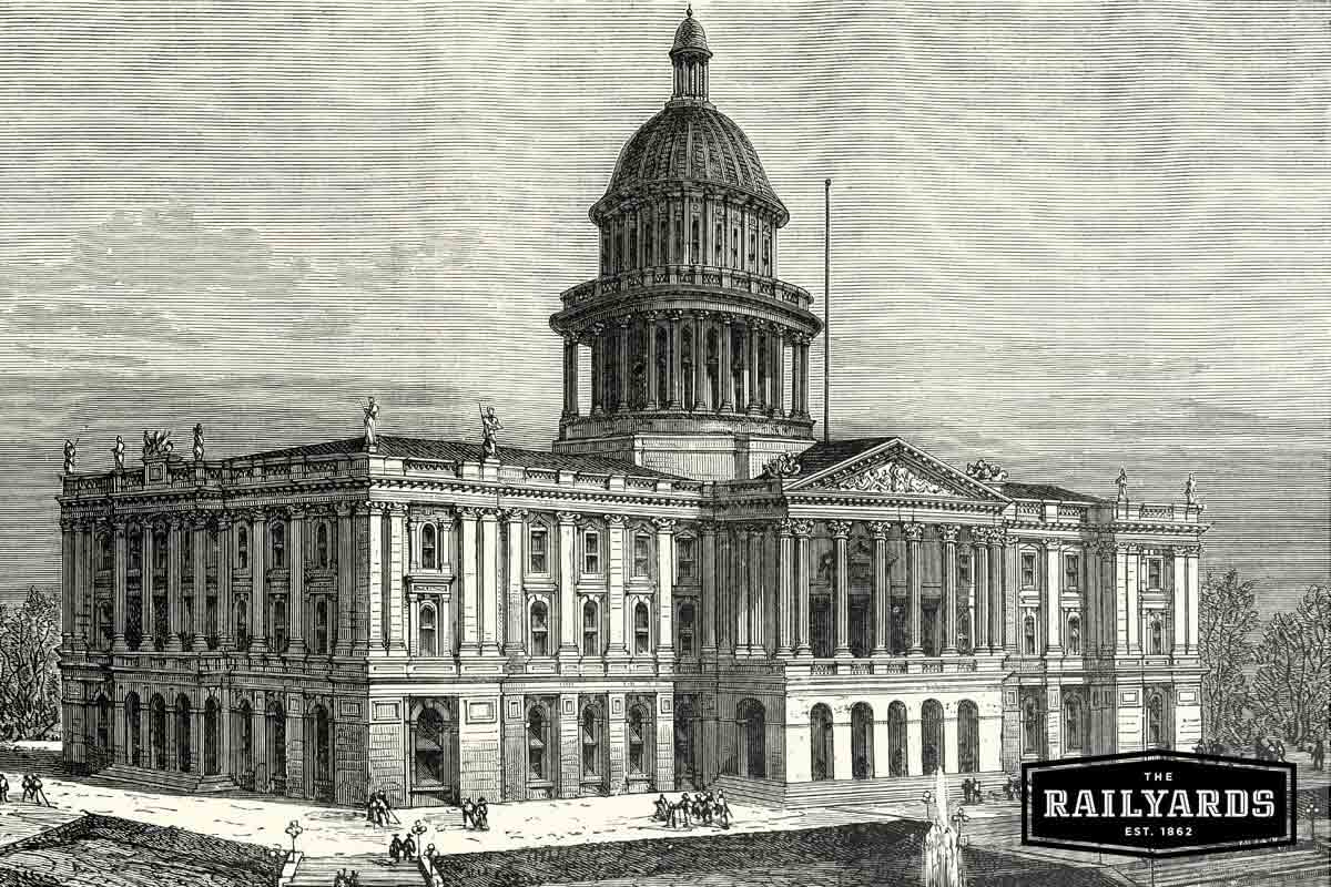 A historic drawing of the California state capitol. Learn more about 5 pioneers who altered Sacramento's history.