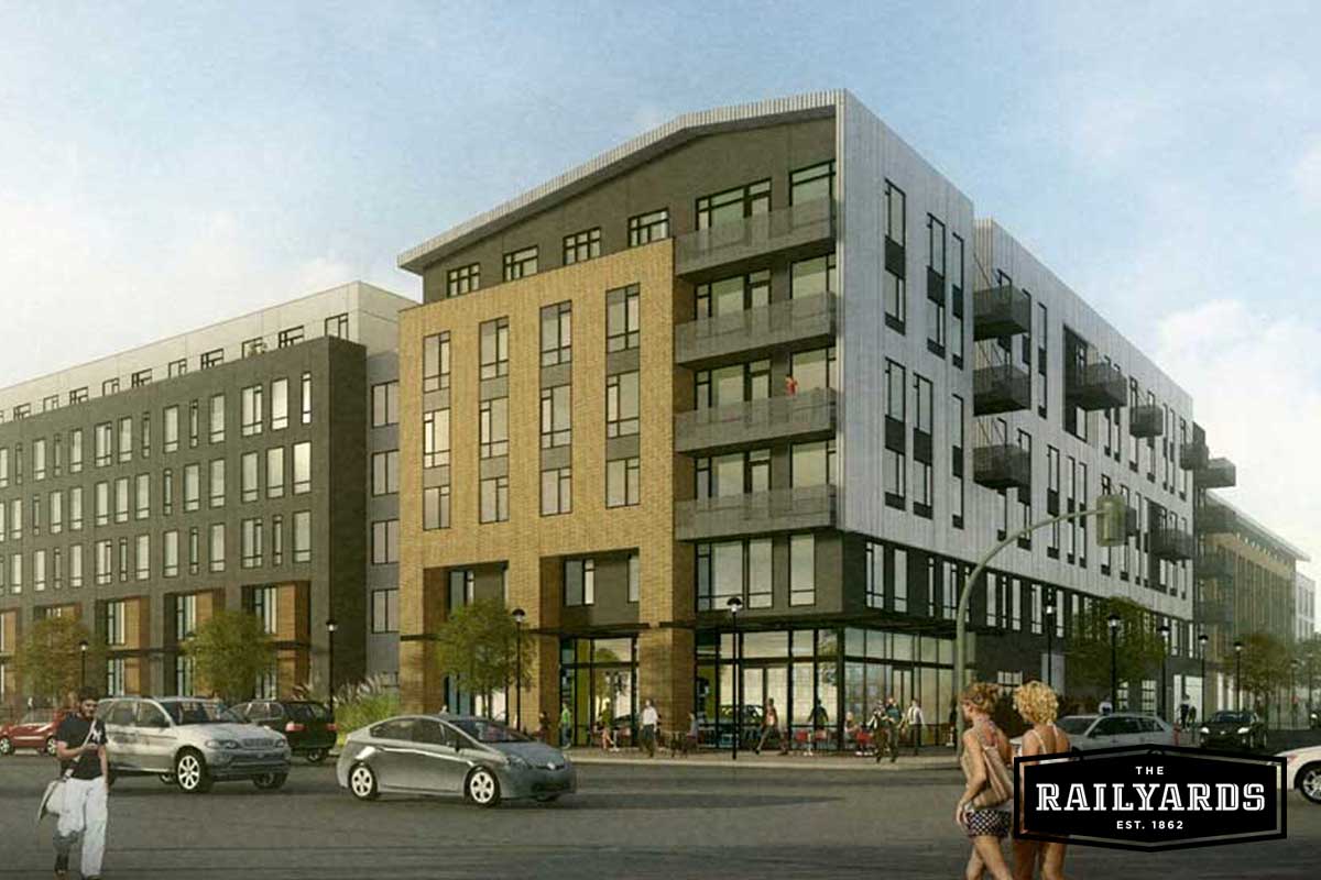 The AJ is the first residential apartment community in the Sacramento Railyards infill development project.