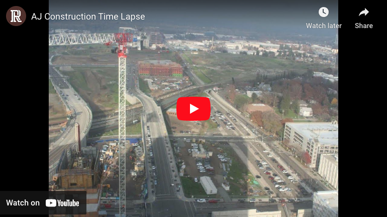 Screen grab of the AJ time lapse video on YouTube.